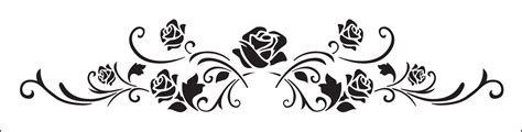 Pochoir arabesque de roses pour peinture