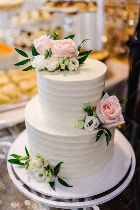 Gâteau de mariage décoré d'arabesques roses