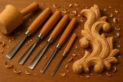 Outils de sculpture sur bois traditionnels