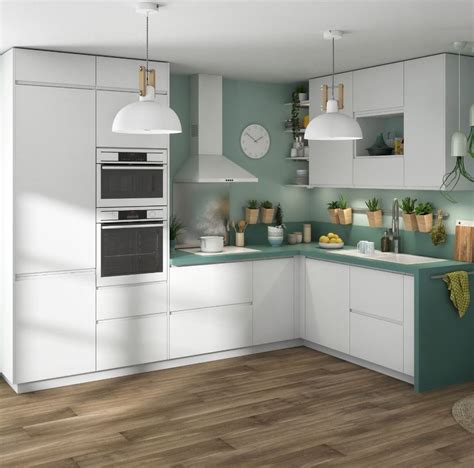 Exemple d'aménagement d'une cuisine moderne avec équipement électroménager