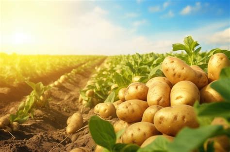 Champ de pommes de terre Mona Lisa en pleine floraison
