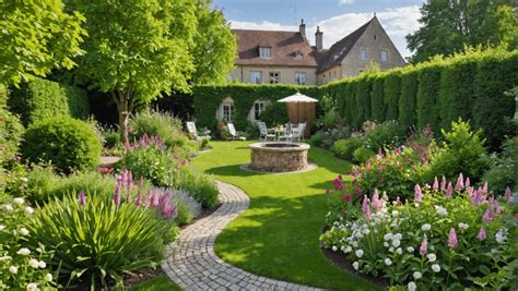 Illustration montrant un jardin bien paillé avec des fleurs mises en valeur par une couche de paillis organique