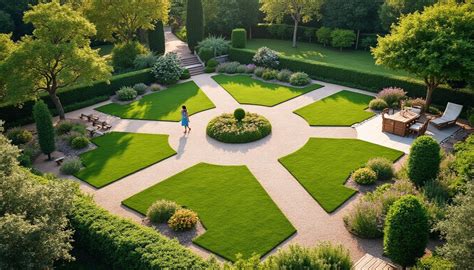 Illustration d'un gîte avec un grand jardin et un barbecue