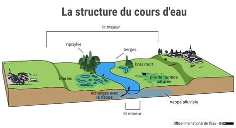 Exemple d'embâcle dans un cours d'eau