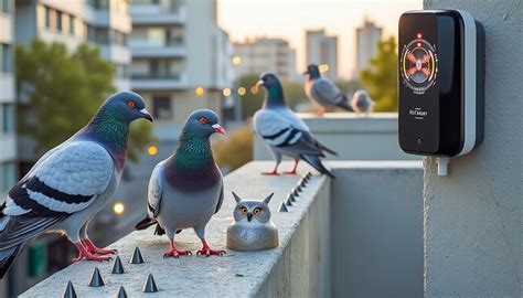 divers effaroucheurs d'oiseaux dans un jardin