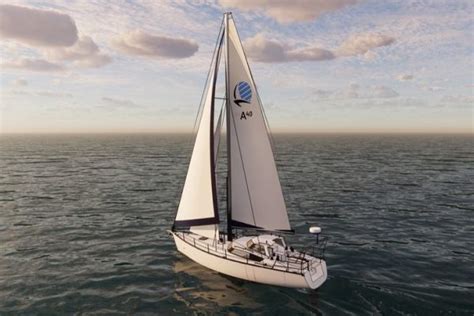 Voilier avec une voile en composite