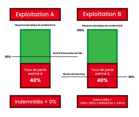 Graphique comparant les niveaux d'indemnisation avec et sans assurance récolte