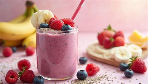 Verre de smoothie aux fruits frais