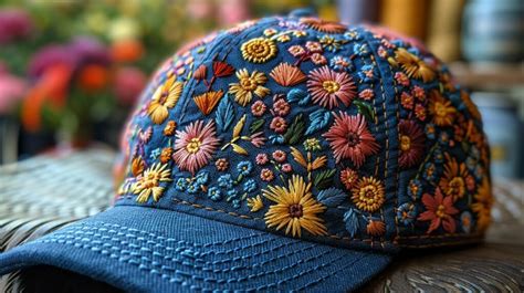Gros plan sur la broderie 