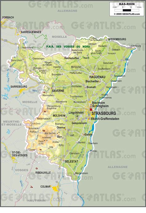 Carte du Bas-Rhin avec la localisation des fournisseurs d'ardoise