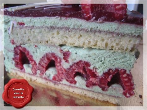 Montage du framboisier avec la crème pistache