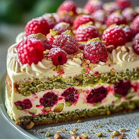 Merveilleux pistache et framboise