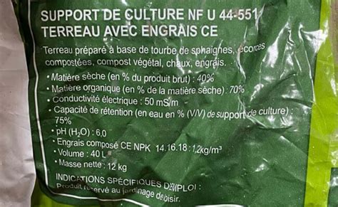 Composition d'un terreau All Mix