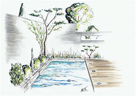 exemple de croquis de jardin