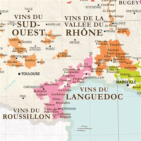 Carte des vignobles européens