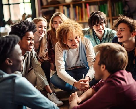 Groupe d'étudiants engagés dans une discussion académique