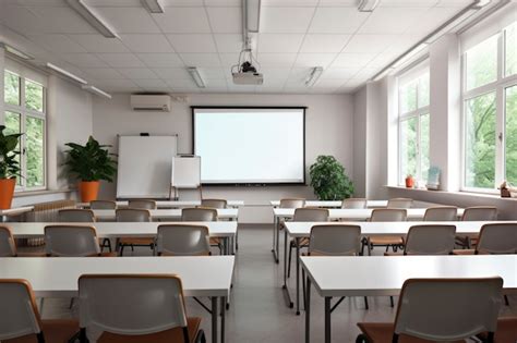 Vue de l'intérieur d'une salle de cours moderne à la Sorbonne