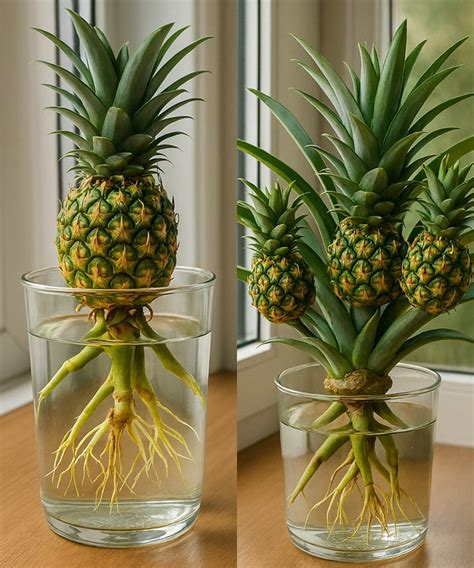 Sélection d'un ananas mûr avec une couronne saine
