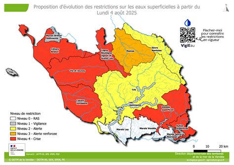 Carte restrictions eau