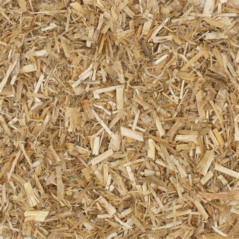 Miscanthus mulch scattered by wind