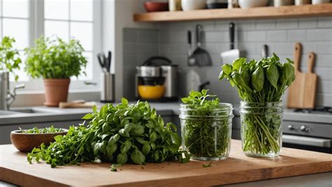 Un chef en train de sélectionner des herbes fraîches