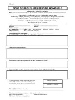 Exemple de modèle de fiche de recueil des besoins en formation (format vierge)