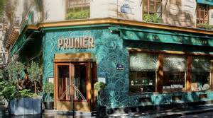 Façade Art Déco du restaurant Prunier sur l'Avenue Victor Hugo, Paris.