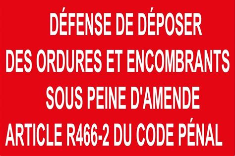Panneau d'amende et code pénal