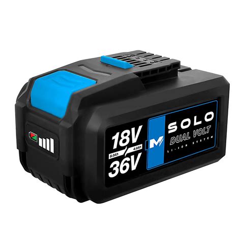 Image d'une batterie Mac Allister 18V et 36V avec indicateur de charge