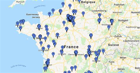 Carte des agences de location d'outils