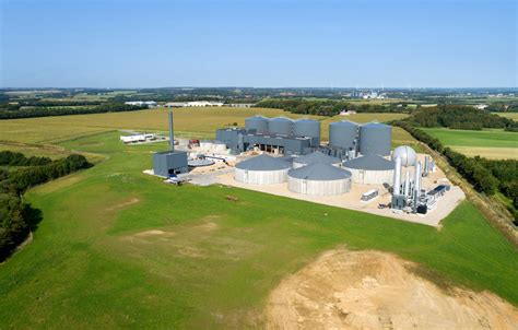 Vue d'une usine de méthanisation industrielle