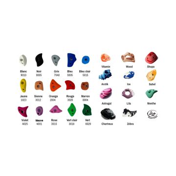 Infographie des types de prises d'escalade
