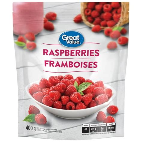 framboises congelées dans un sachet