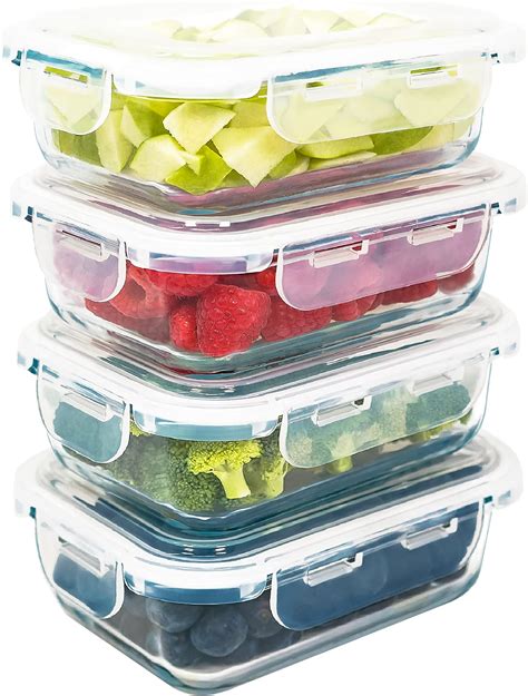 Assortiment de boîtes de conservation pour congélateur en verre, plastique et inox