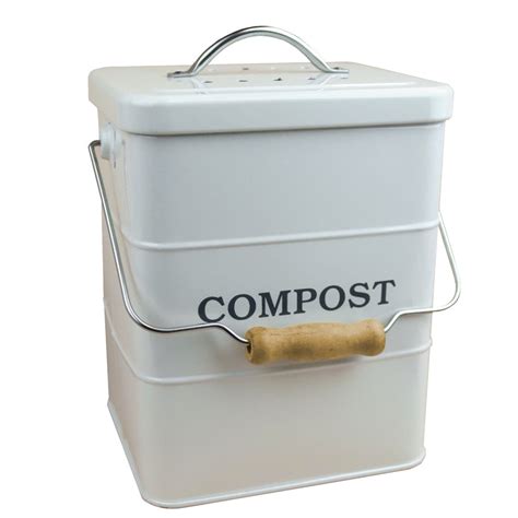 Image d'une poubelle à compost compacte sur un plan de travail de cuisine