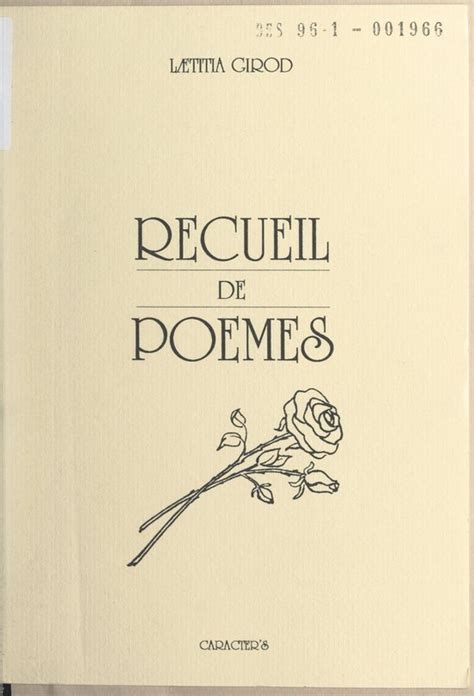Couverture du recueil de poèmes 