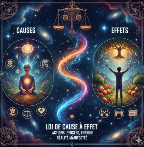 Schéma illustrant la loi de cause à effet