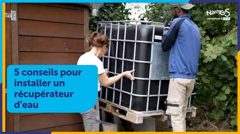 Schéma d'installation d'un récupérateur d'eau hors sol