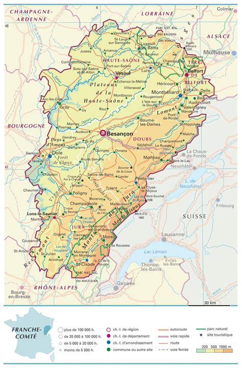 Carte ancienne de la Franche-Comté