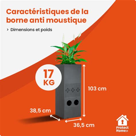 Photo d'une borne anti-moustiques extérieure en fonctionnement