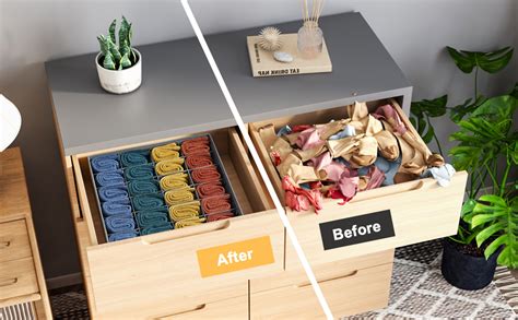 illustration d'une commode avec des tiroirs de chaussettes organisées