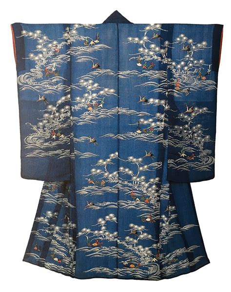 Schéma des différentes dispositions de motifs sur le kosode (suso-moyô, ura-moyô, tsuma-moyô)