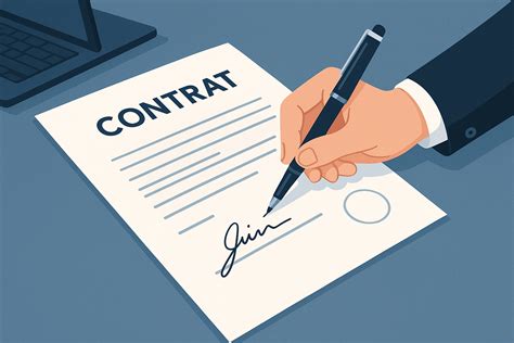 Illustration d'un contrat de conditions d'utilisation sur un écran d'ordinateur