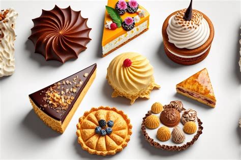 Diverses pâtisseries à base d'amandes