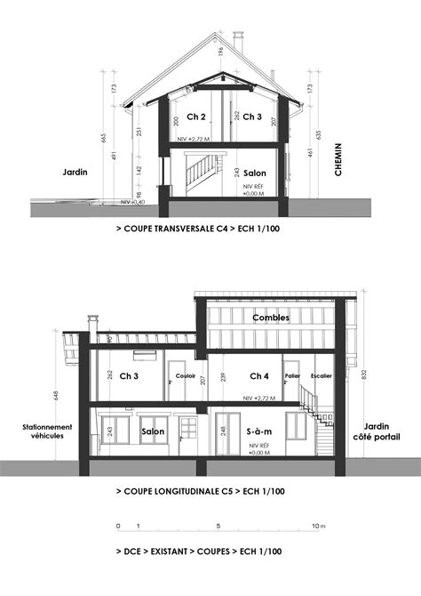 Vue en coupe d'une galerie de campagnol