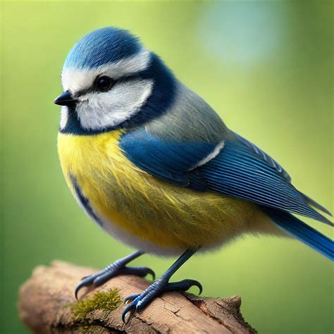Mésange bleue cherchant de la nourriture par temps de gel