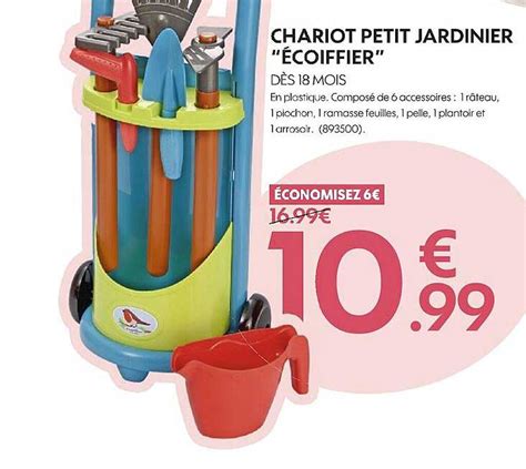 Contenu du chariot du petit jardinier Ecoiffier