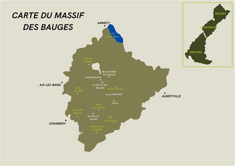 Carte des activités de pleine nature dans les Bauges