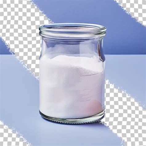 bicarbonate de soude dans un verre