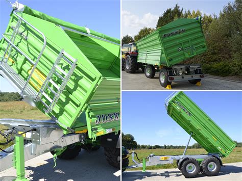 Vue latérale d'une benne Tetra-SPACE en position de bennage